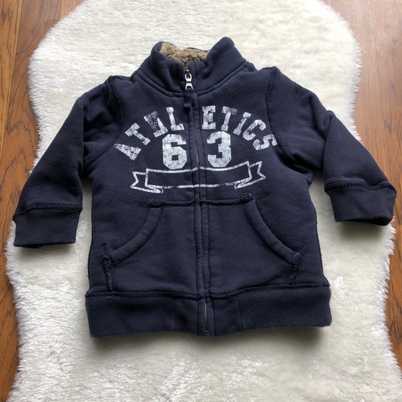 The Children's Place Other - Boys zipup sweater with pocket and fuzzy lining 3T
